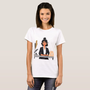 Chefskvinna VD Kvinna Stad Siluett T-Shirt Empower
