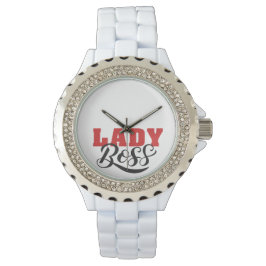 Chefskvinnasätt – Kraftfull Kvinnlig Citatdesign Armbandsur