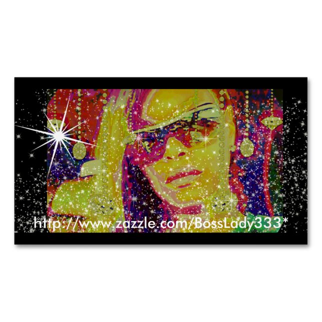 Chefsladd Sparkle Visitkortmagnet (Framsida)