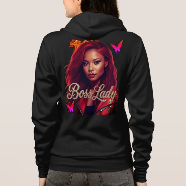 Chefslady Eldhött Hoodie T Shirt (Baksida)