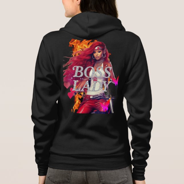 Chefslady Eldhött Hoodie T Shirt (Baksida)