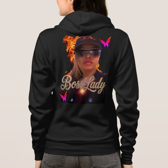Chefslady Eldhött Hoodie T Shirt (Baksida)