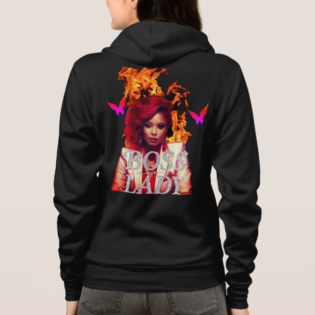 Chefslady Eldhött Hoodie T Shirt (Baksida)