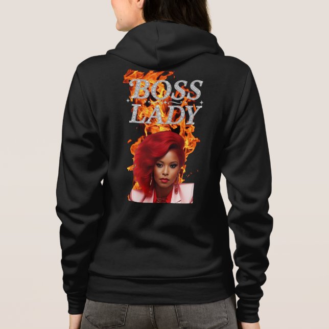 Chefslady Eldhött Hoodie T Shirt (Baksida)