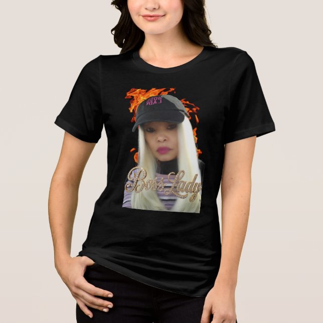 Chefstjej T-Shirt Tri-Blend Tröja (Framsida)