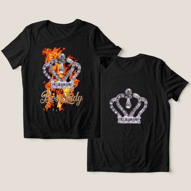 Chefstjej T-Shirt Tri-Blend Tröja (Design fram och bak)