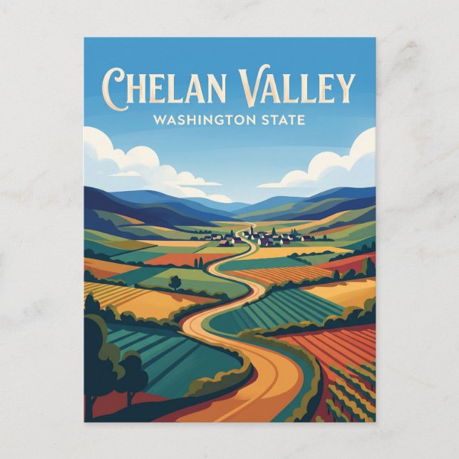 Chelan Valley USA -> Chelandalen USA Vykort (Framsida)