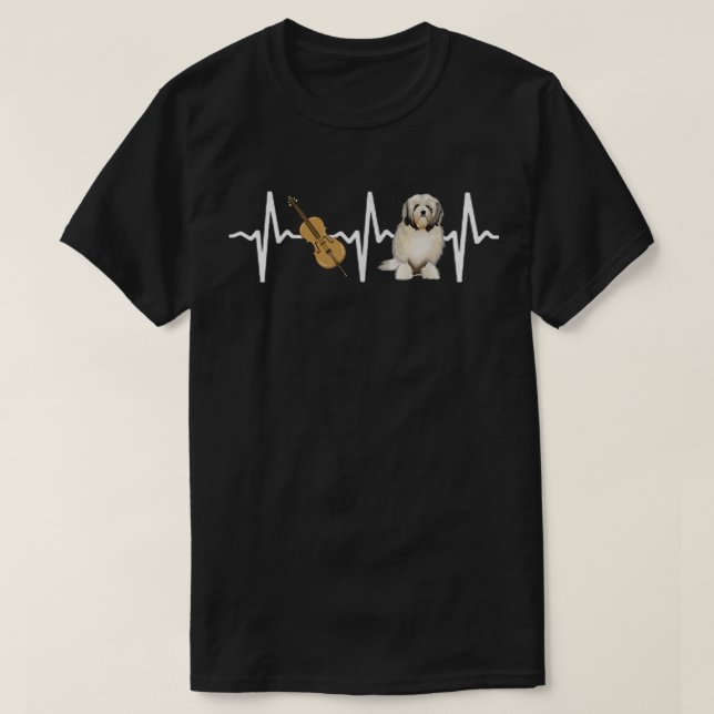 Chello Lowchen Heartslag Hund älskare  T Shirt (Design framsida)