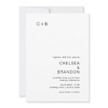 Chelsea Black and White Modern Bröllop