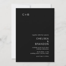 Chelsea Black Modern Bröllop
