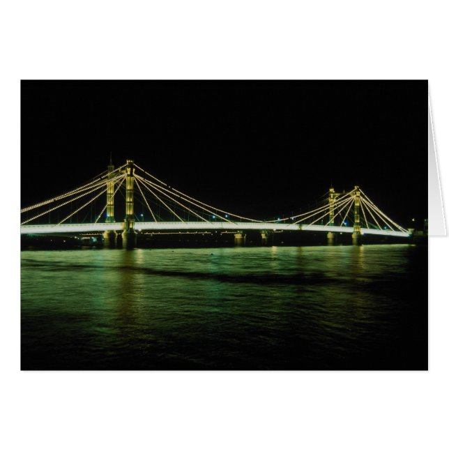 Chelsea Bridge, London, England Hälsningskort (Framsidan Horizontal)