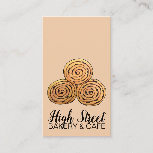 Chelsea Buns Curral Roll Bakery Baked Homemade av Visitkort (Framsida)