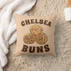 Chelsea Buns UK Currant Bun British Food Baking Kudde