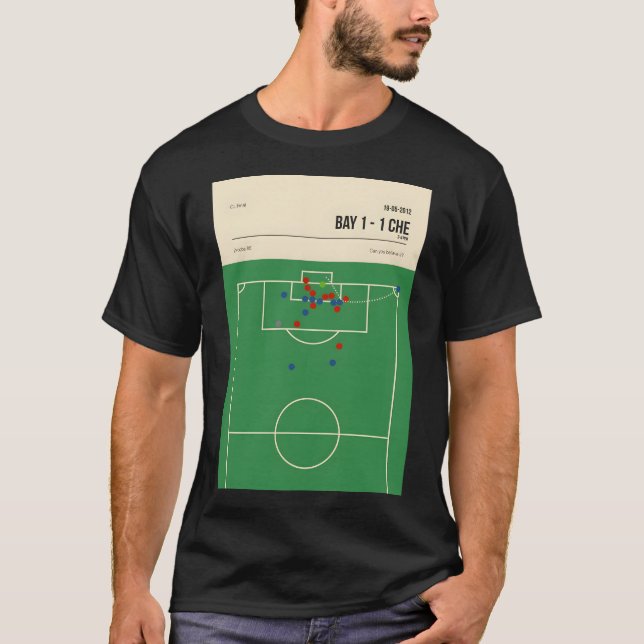 Chelsea Didier Drogba CL Header Goal T Shirt (Framsida)