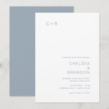 Chelsea Dusty Blue Modern Bröllop