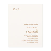 Chelsea Earthy Neutralts Modern bröllopsinbjudan