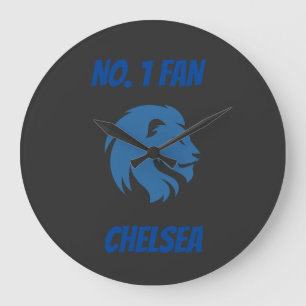 Chelsea FC med lejon image. Anpassade. Stor Klocka