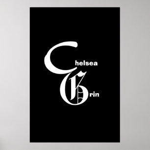 Chelsea flin logotypaffisch poster