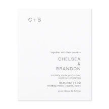 Chelsea Gray Modern Bröllopsinbjudan