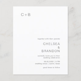 Chelsea Gray Modern Bröllopsinbjudan