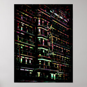 Chelsea Hotel New York City Poster Skriv ut