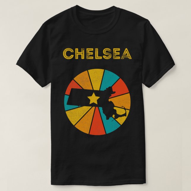 Chelsea Massachusetts Vintage Distress Souvenir T Shirt (Design framsida)