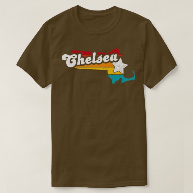 Chelsea Massachusetts Vintage Distress Souvenir T Shirt (Design framsida)