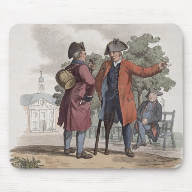 Chelsea Pensioners, kavalleri och infanteri, från Musmatta (Framsidan)