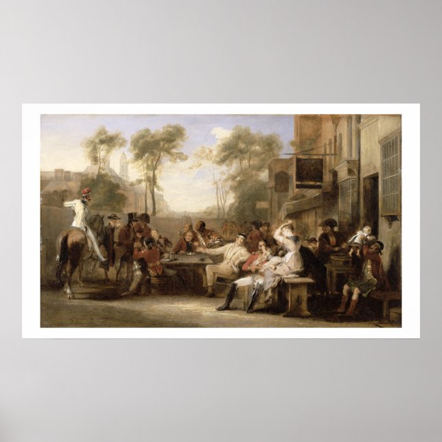 Chelsea Pensioners som tar emot tidningen Announci Poster (Framsidan)