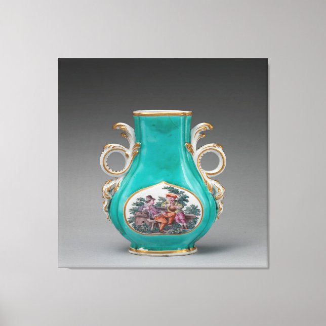 Chelsea Porcelain Turquise Vas Canvastryck (Framsida)