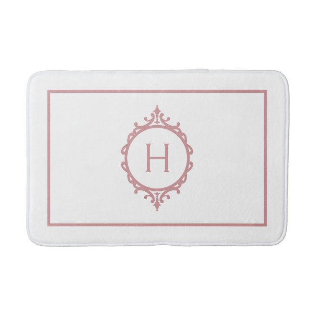 Chelsea Rosa  och White Monogramme Badrumsmatta (Framsidan)