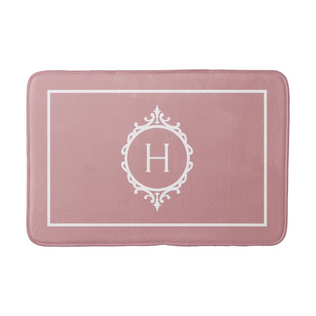 Chelsea Rosa  och White Monogramme Badrumsmatta (Framsidan)