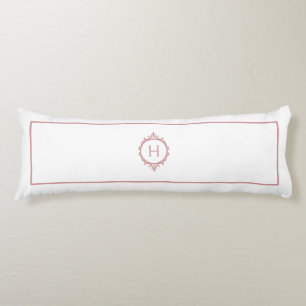 Chelsea Rosa och White Monogramme Kroppskudde