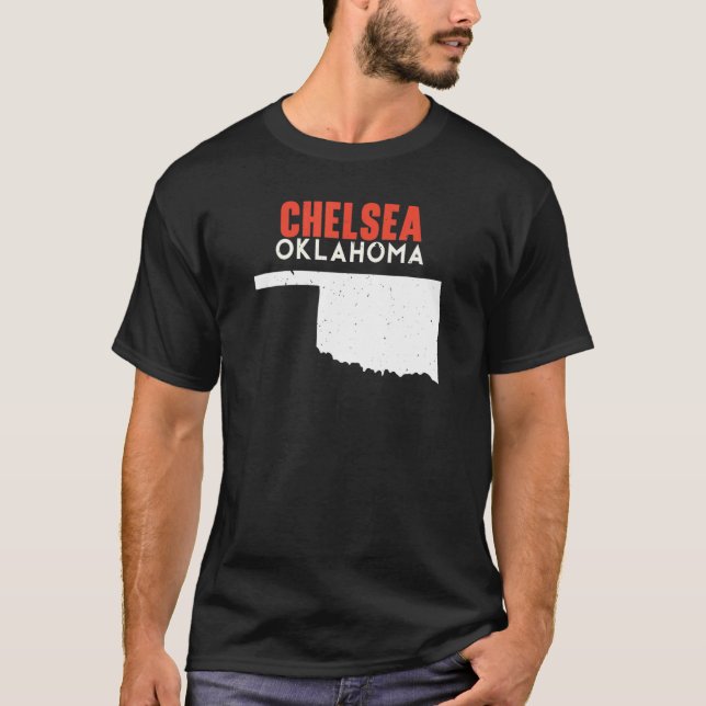 Chelsea USA State America Travel Oklahoman T Shirt (Framsida)