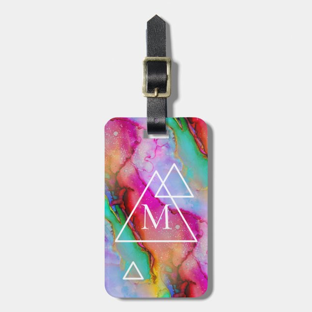 Chem 7 Hipster Monogram Bagagebricka (Vertikal Framsida)