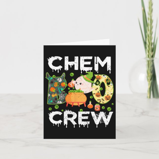 Chem Boo Crew Halloween Chemist Match Kort (Framsida)