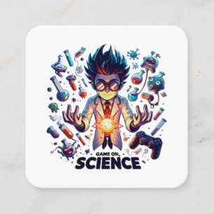 Chemical Concoction Game on, Science Themme Fyrkantigt Visitkort