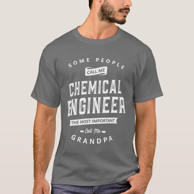 Chemical Engineer Grandpa Funny Jobitle girl T Shirt (Framsida)