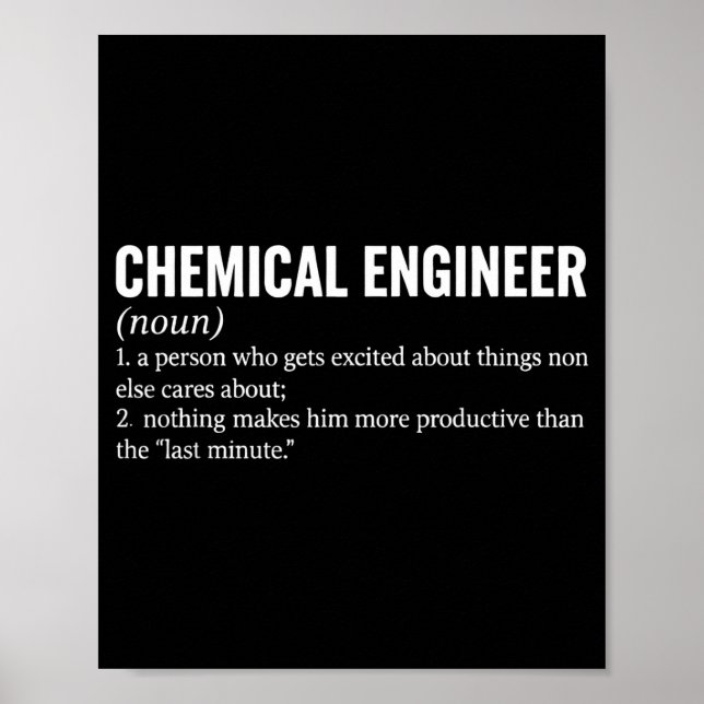 Chemical Engineer Profession Definition Engineerin Poster (Framsidan)