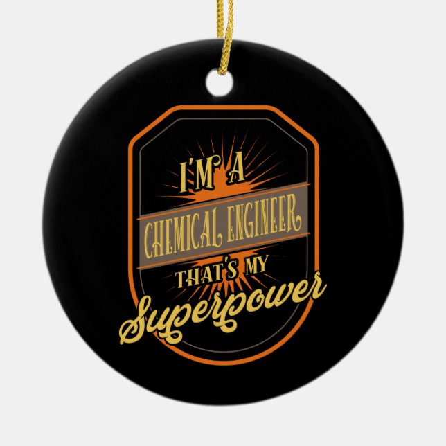 Chemical Ingenjör Chemical Engineering Julgransprydnad Keramik (Framsidan)