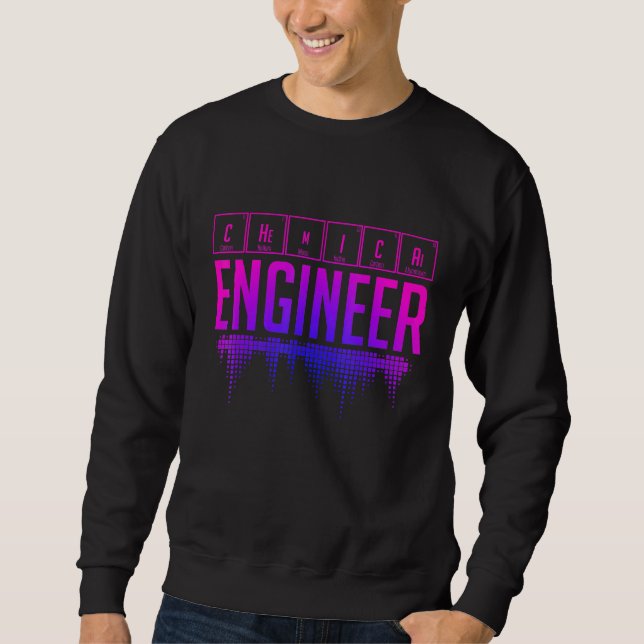 Chemical Ingenjör Engineering 24 Lång Ärmad Tröja (Framsida)