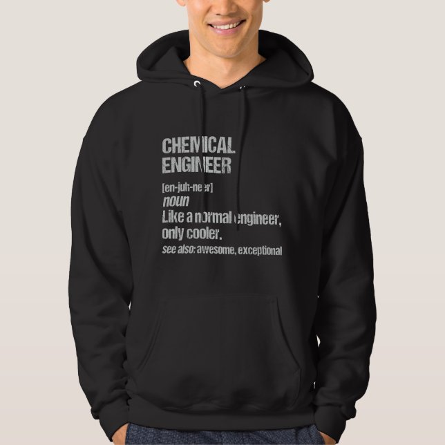 Chemical Ingenjör Funny Engineering Studenten Hoodie (Framsida)