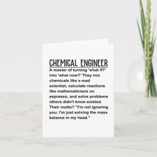 Chemical ingenjör kort