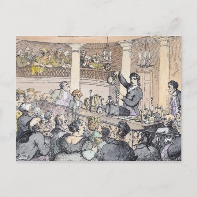 Chemical Lectures, 1809 Vykort (Framsida)