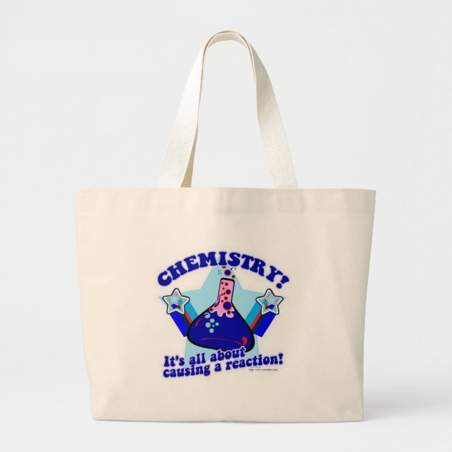 Chemical Reaction Flirty Science Logotyp Art Jumbo Tygkasse (Framsidan)