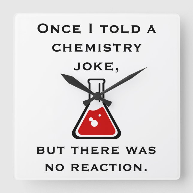 Chemie Teacher Chemist Funny Gift Gifts Clock Fyrkantig Klocka (Framsida)