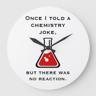 Chemie Teacher Chemist Funny Gift Gifts Clock Stor Klocka
