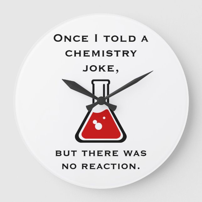 Chemie Teacher Chemist Funny Gift Gifts Clock Stor Klocka (Framsida)