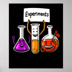 Chemiexperiment Funny Science Joke Poster