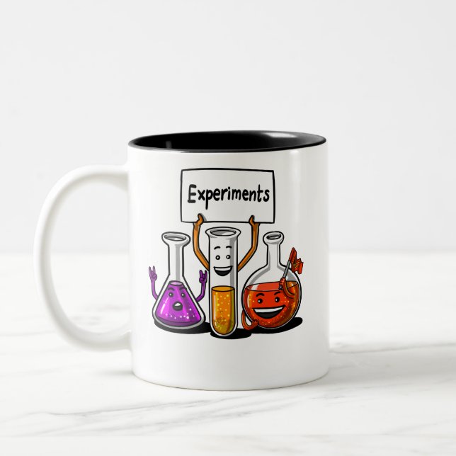 Chemiexperiment Funny Science Joke Två-Tonad Mugg (Vänster)